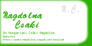 magdolna csaki business card
